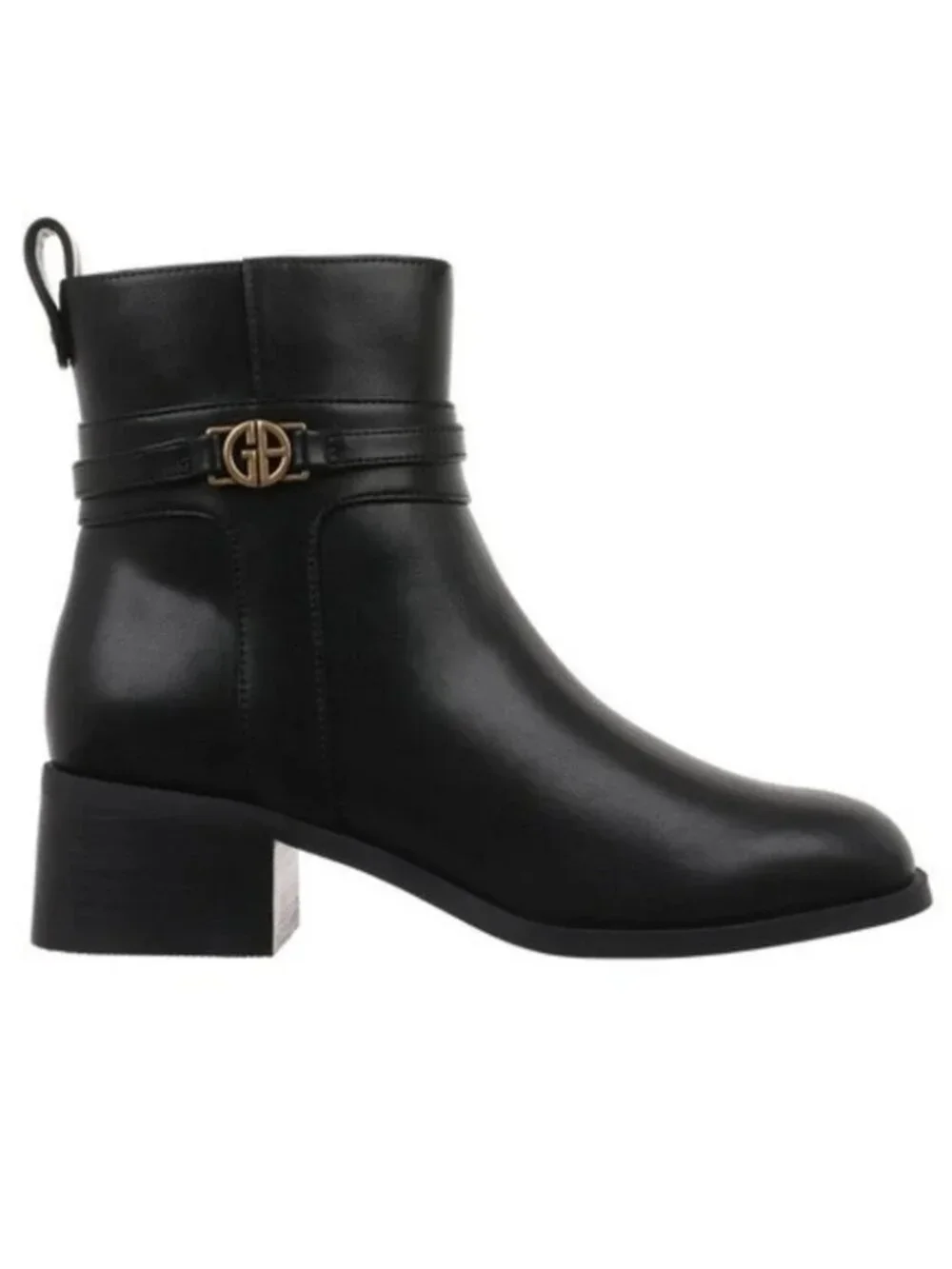 Giani Bernini Mansonn Round Toe Block Heel Booties Black 10 M NWT